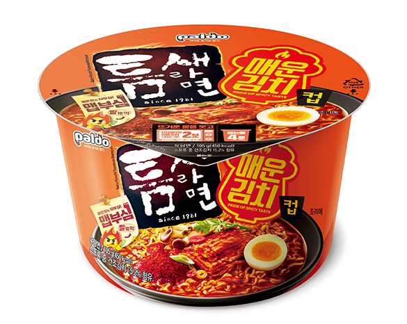 팔도 틈새라면 매운김치왕컵